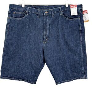 Wrangler Men's Relaxed Fit Low Stretch Blue Denim Shorts Size 46 Inseam 10" NWT